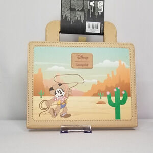 Loungefly Disney Western Mickey and Minnie Lunch Box Journal NWT